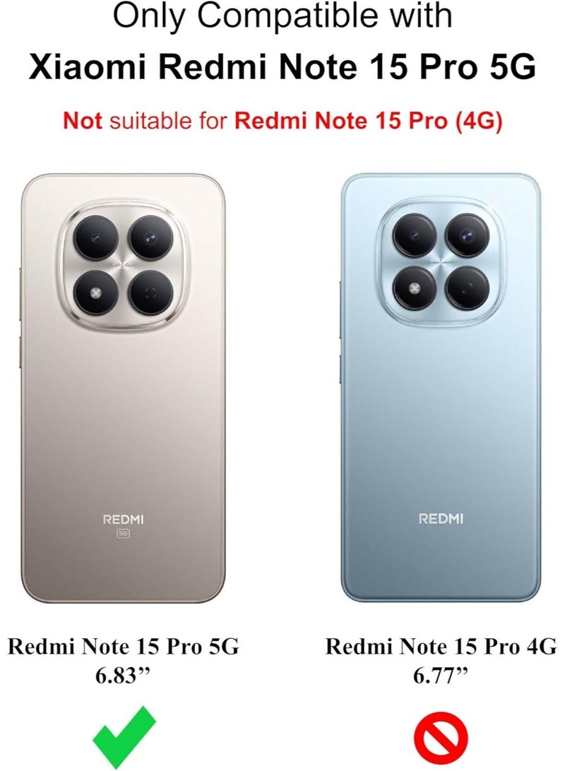 جراب حماية لهاتف شاومي ريدمي نوت 15 برو 5G، مصنوع من مادة TPU شفافة ناعمة، خفيف الوزن، مقاوم للصدمات، مع حماية للكاميرا. - Image 5